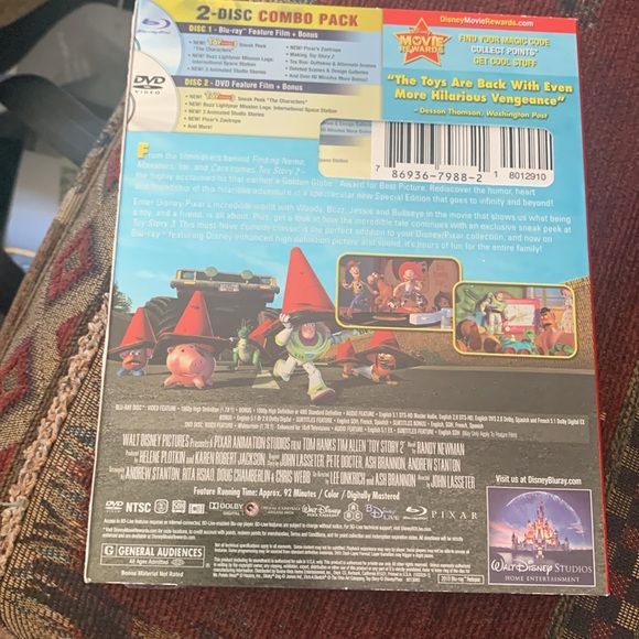 Toy Story and Toy Story 2 Set is 2 DVD Blue-Ray Disc each New in Package - Picture 5 of 5